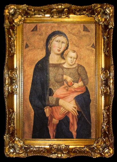framed  Niccolo Di ser Sozzo Madonna and Child, ta009-2